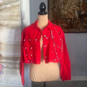 Handmade jeweled red jacket